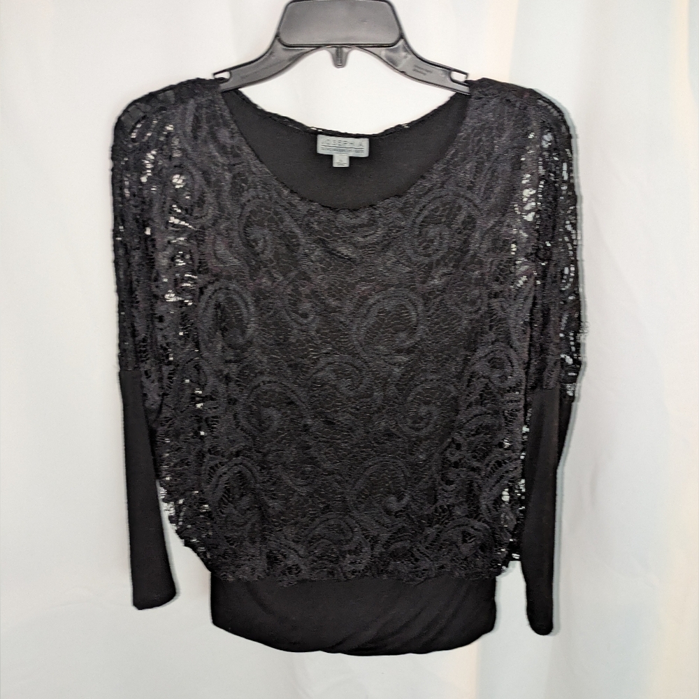 Joseph A Black Graphic Oversized Blouse